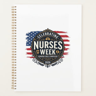 Celebrating Nurses Week 2026 Patriotic Vintage Des Planner