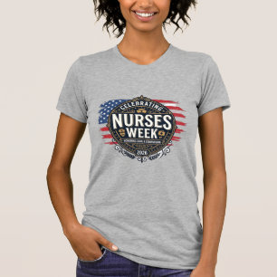 Celebrating Nurses Week 2026 Patriotic Vintage Des T-Shirt