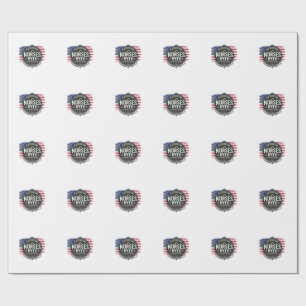 Celebrating Nurses Week 2026 Patriotic Vintage Des Wrapping Paper