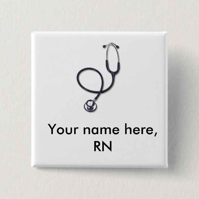 Celebrating nursing and medicine 15 cm square badge (Front)