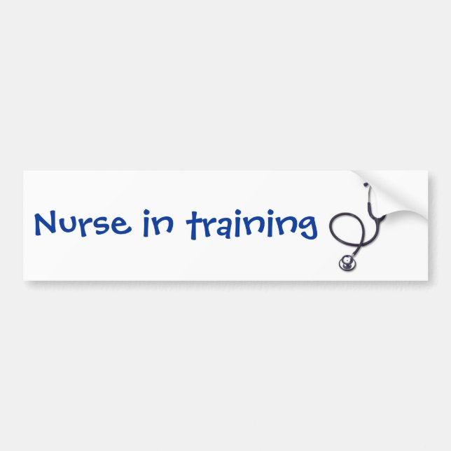 Celebrating nursing and medicine bumper sticker (Front)