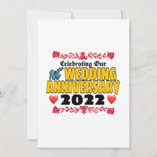 Celebrating Our 1st wedding anniversary 2022 Invitation