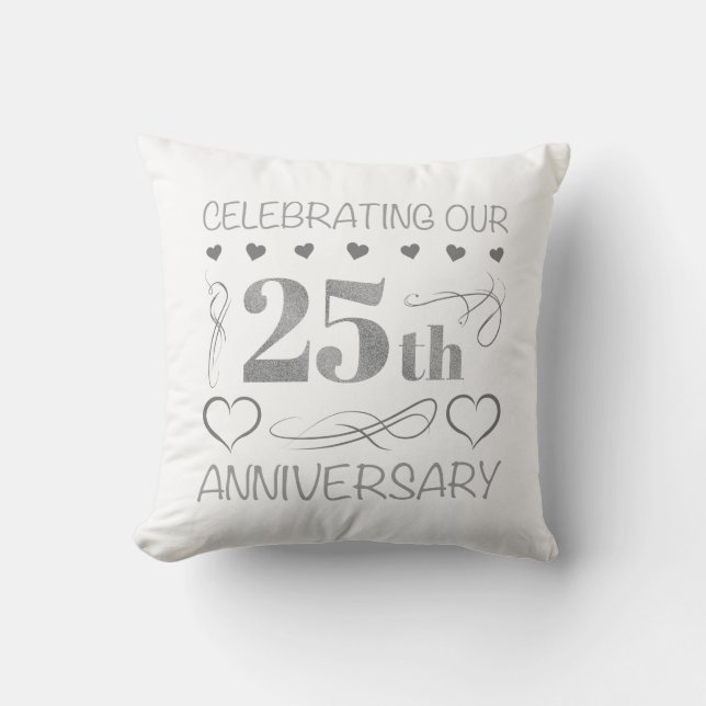 Celebrating Our 25th Anniversary Cushion (Front)