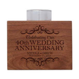 Celebrating Our 40th Anniversary Candle Holder