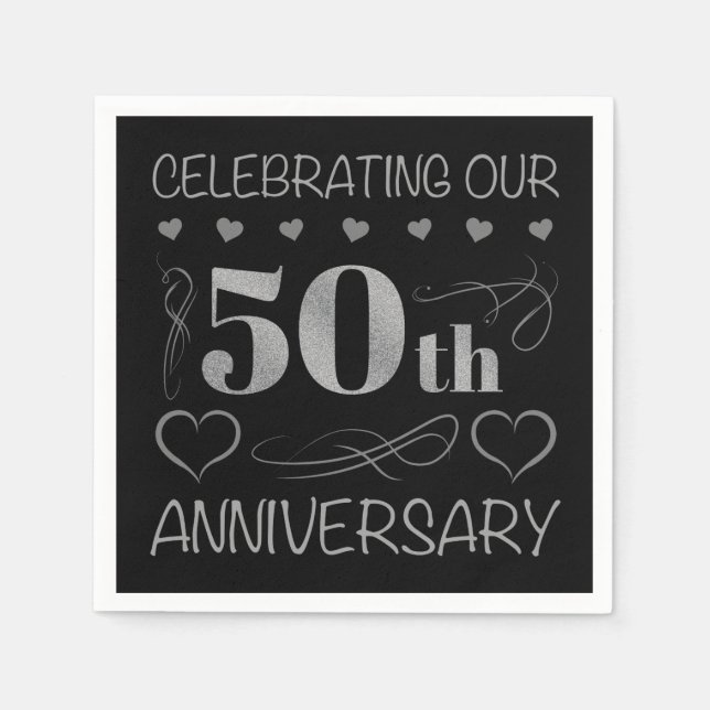 Celebrating Our 50th Anniversary Napkin (Front)