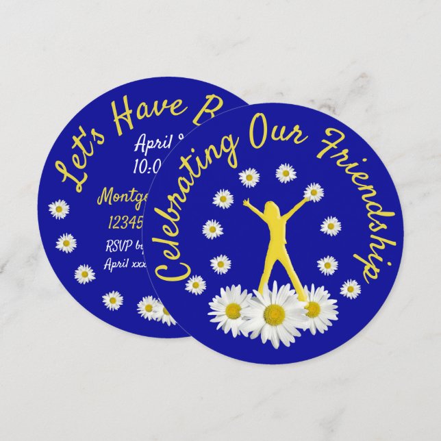 Celebrating Our Friendship Daisies Brunch Invitation (Front/Back)