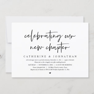 Celebrating Our New Chapter, Elopement Brunch Invitation
