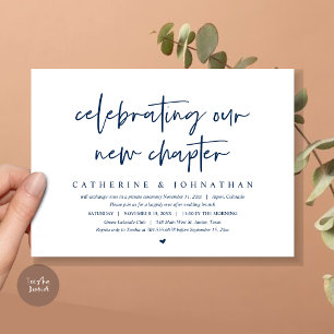 Celebrating Our New Chapter, Elopement Brunch Invitation