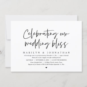 Celebrating Our Wedding Bliss, Elopement Brunch Invitation