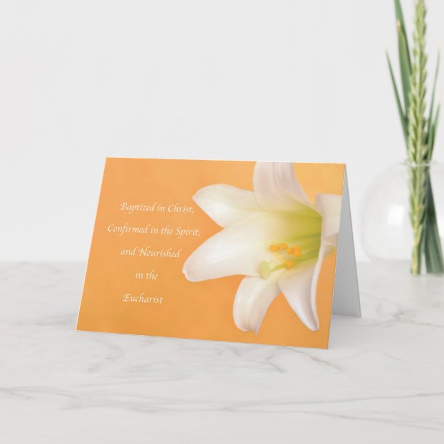 Celebrating RCIA Baptism Communion Confirmation Card (Front)