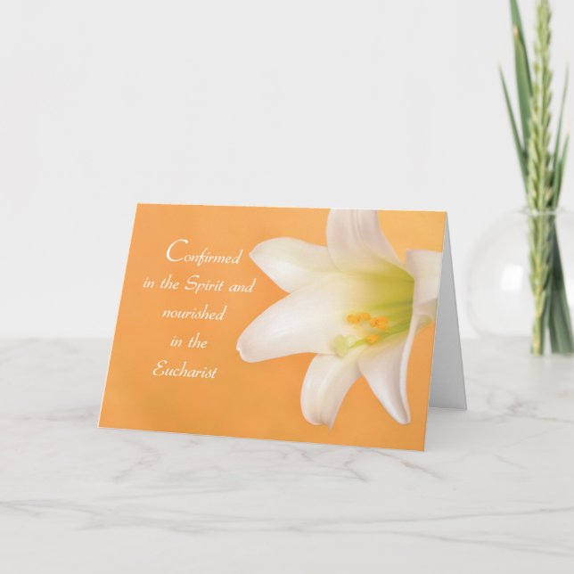 Celebrating RCIA Congratulations Lily Golden Colou Card (Front)