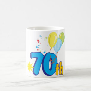 celebrating seventy years young coffee mug