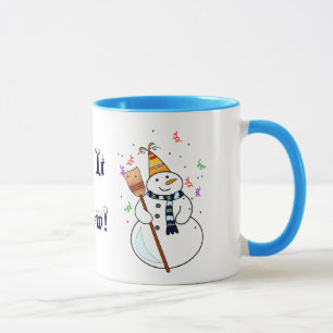 Celebrating Snowman Mug