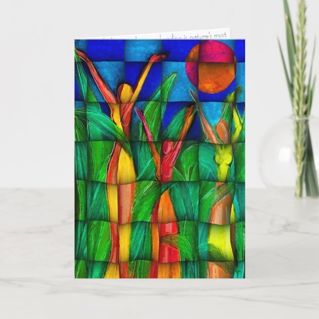 Celebrating Sun (card ) Card (Front)