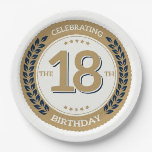 Celebrating the 18th Birthday Paper Plate