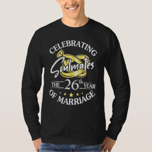 Celebrating The 26th Years Of Marriage Wedding Hus T-Shirt