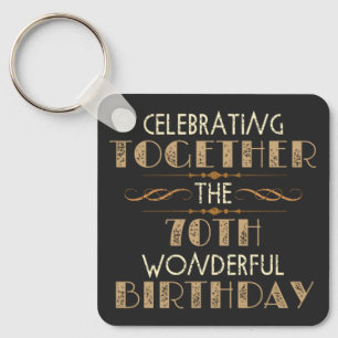 celebrating the 70th birthday key ring