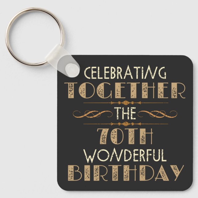 celebrating the 70th birthday key ring (Front)