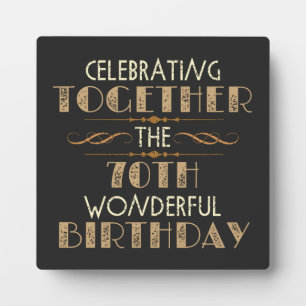 celebrating the 70th birthday plaque