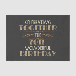 celebrating the 70th birthday tissue paper