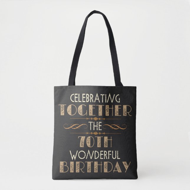 celebrating the 70th birthday tote bag (Front)