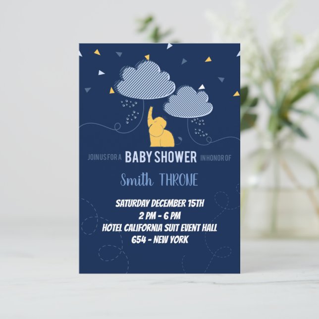 Celebrating the Arrival of Your Little Miracle! Invitation (Standing Front)
