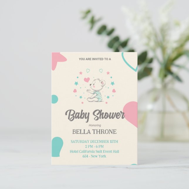 Celebrating the Arrival of Your Little Miracle! Postcard (Standing Front)