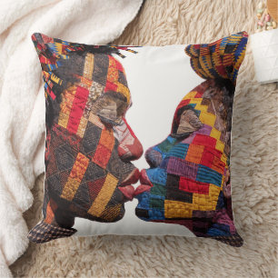 Celebrating The Art of Quilting Throw Pillow