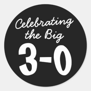 Celebrating the Big 30th Birthday Classic Round Sticker