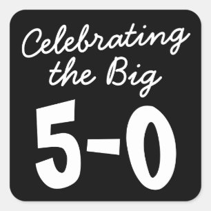 Celebrating the Big 50th Birthday Stickers