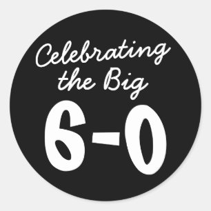 Celebrating the Big 60th Birthday Classic Round Sticker