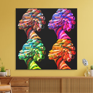 Celebrating the Colourful Art of Quilting Canvas Print