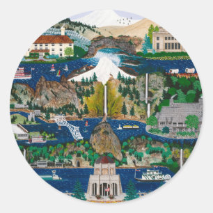 Celebrating the Columbia River Gorge Classic Round Sticker