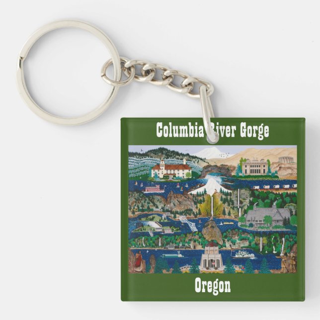 Celebrating the Columbia River Gorge Key Ring (Front)
