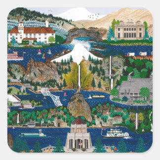 Celebrating the Columbia River Gorge Square Sticker