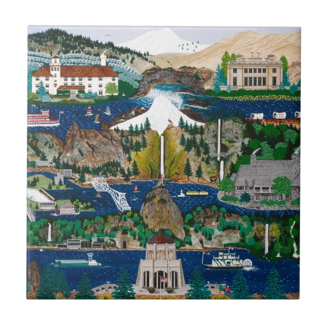 Celebrating the Columbia River Gorge Tile (Front)