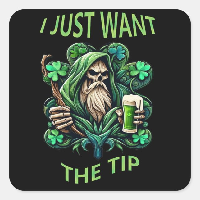 Celebrating the Festive Spirit of Saint Patrick's  Square Sticker (Front)