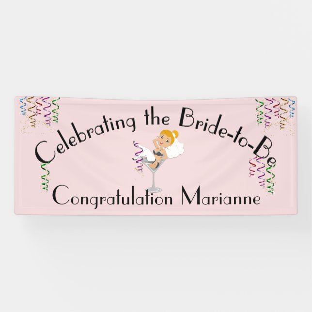 Celebrating the Ginger Bride to Be Shower / Party Banner (Horizontal)