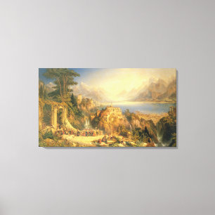 Celebrating the Grape Harvest, Lake Orta, North It Canvas Print