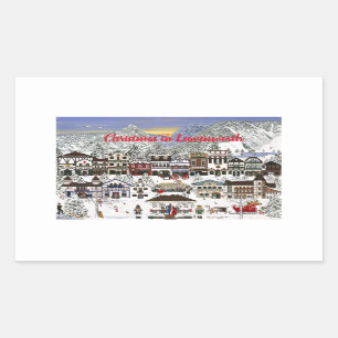Celebrating the Holidays in Leavenworth Rectangular Sticker