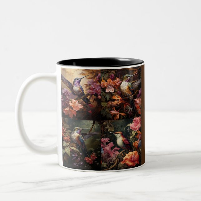 Celebrating the Hummingbird Two-Tone Coffee Mug (Left)