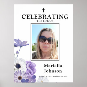 Celebrating the life Floral Funeral  Poster