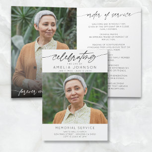 Celebrating the Life Funeral Order of Service Programme