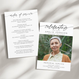 Celebrating the Life Funeral Order of Service Programme