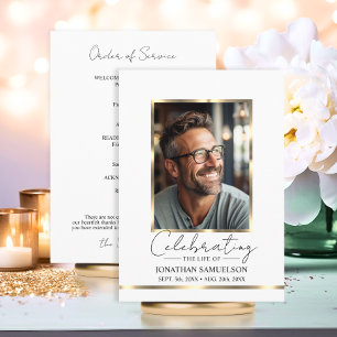 Celebrating the life Gold Order of Service Program Programme