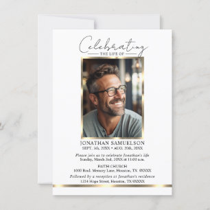 Celebrating the life Gold Thank you + POEM Card