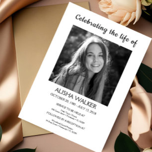 Celebrating the life Invitation, Memorial Service  Invitation