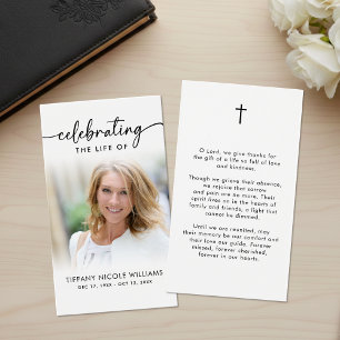 Celebrating the Life Memorial Prayer Cards