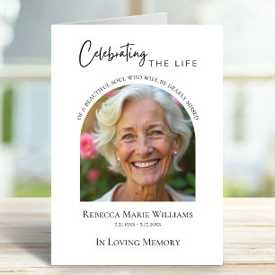 Celebrating The Life Modern Photo Funeral Programme