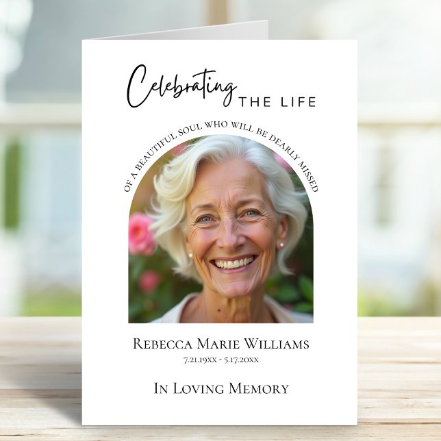 Celebrating The Life Modern Photo Funeral Programme (Celebrating The Life Modern Photo Funeral Program
)